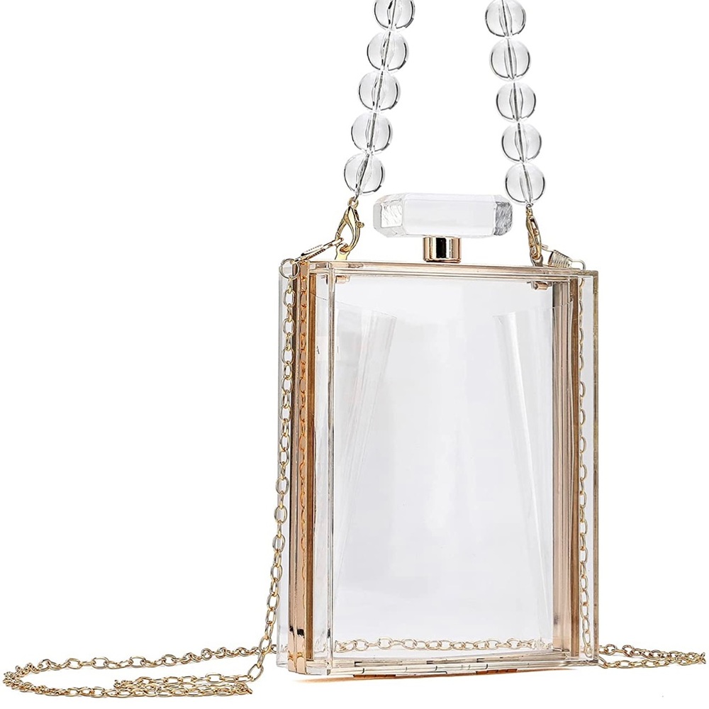 Evening transparent clutch bag